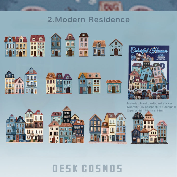 Magical House Colorful House Series Fantasy Stickers