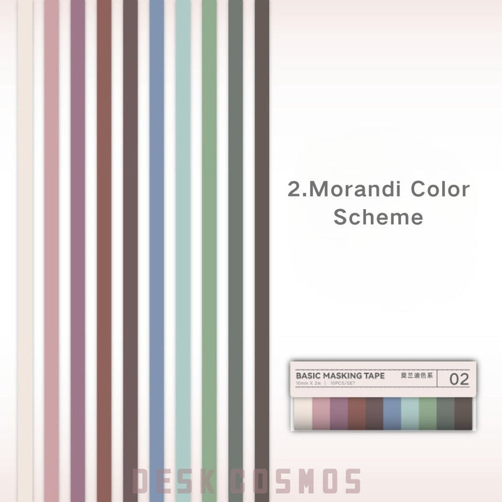 Basic Style Washi Tapes Morandi Color Palette Backgrounds