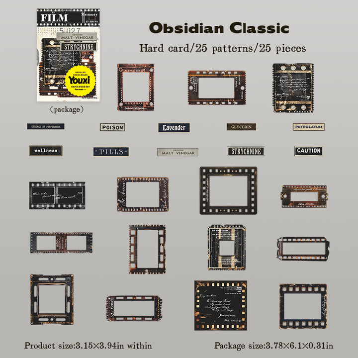 Film Travel Notes Obsidian Classic Retro Card Pack
