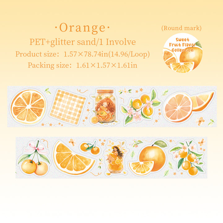 Sweet fruit favor collection Cute Fruit PET Tape for Creative DIY Projects