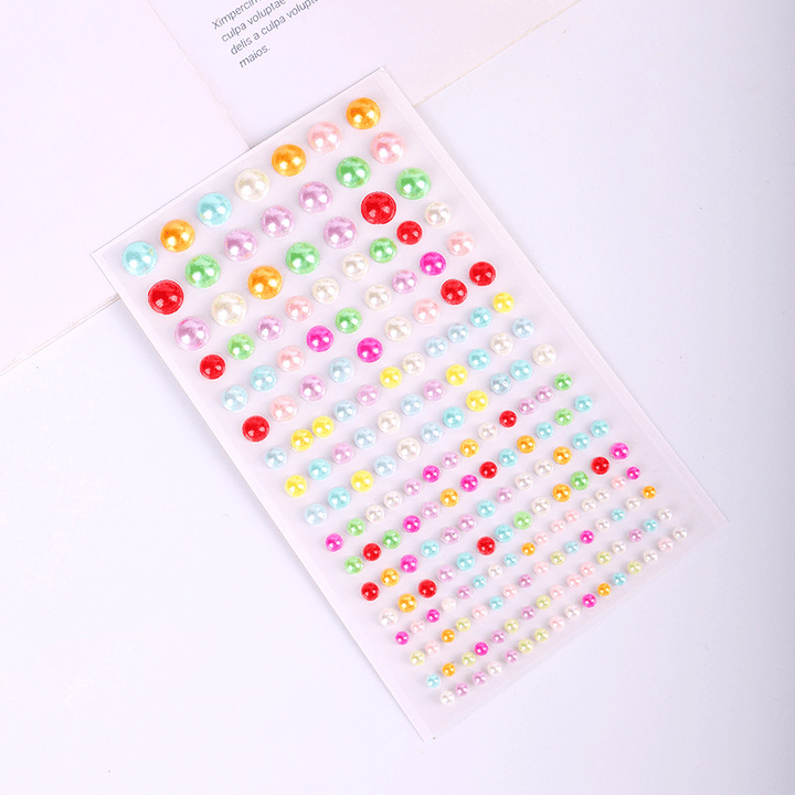 Crystal Sticker Set Pearl Color 3D Crystals Polka Dots Premium
