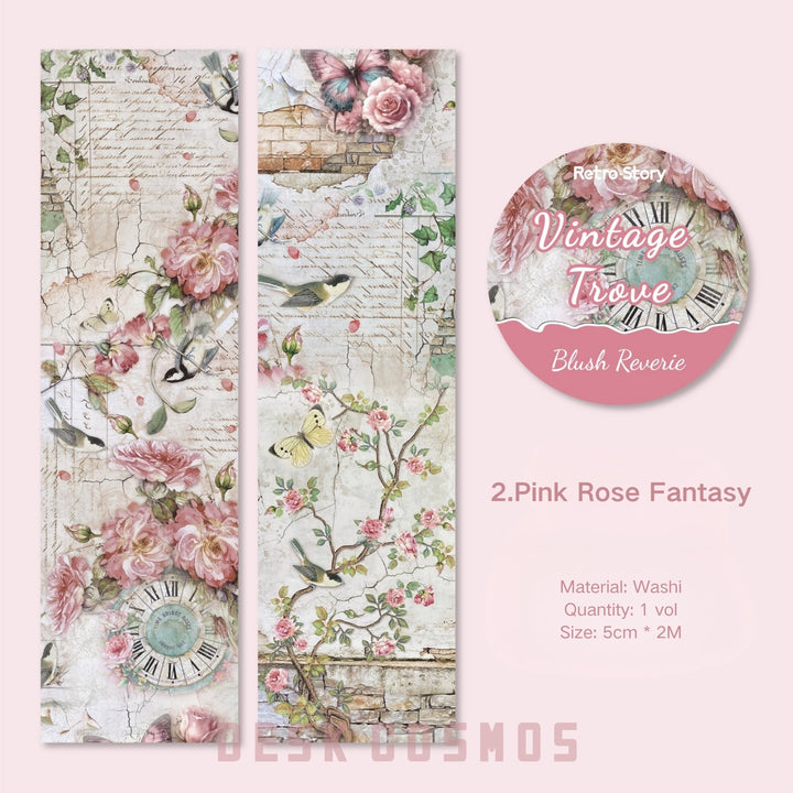Vintage Vault Series Retro Floral Tape Handcraft Ideas