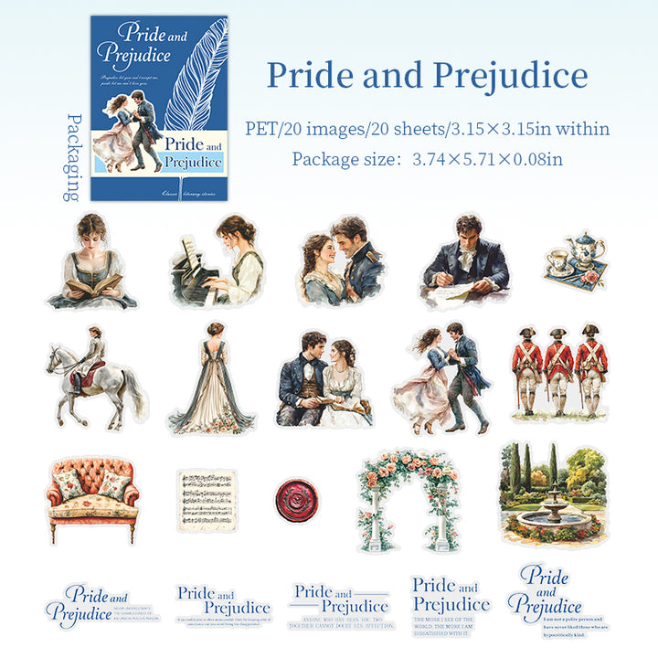 Literary Story Film PET Stickers Movie Characters Suitable for Scrapbook Projects