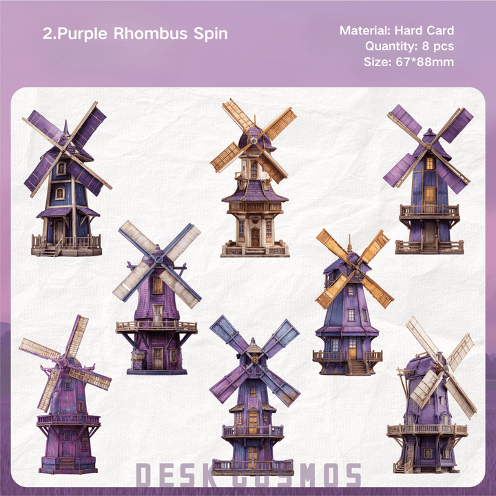 Country Windmill Scrapbook Stickers - Desk Cosmos