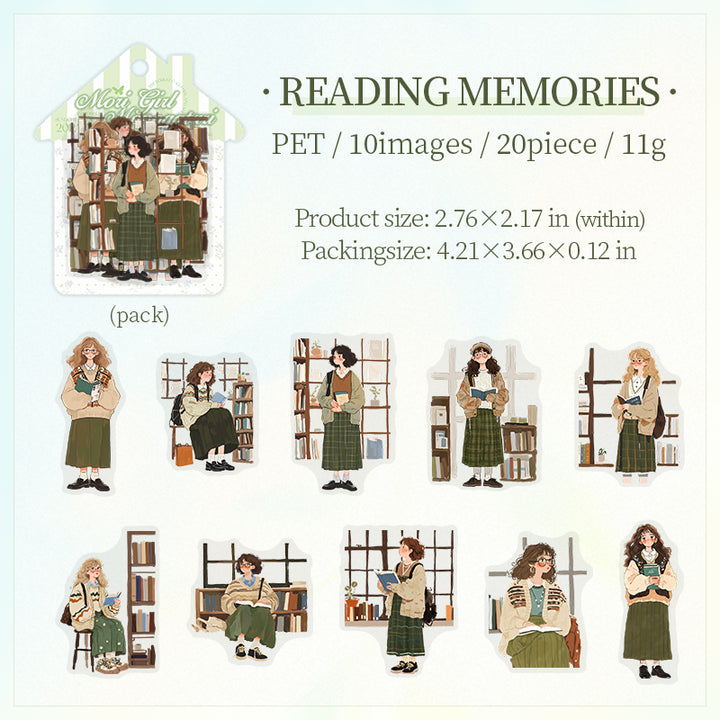 Forest Girl PET Stickers Character Pack for DIY