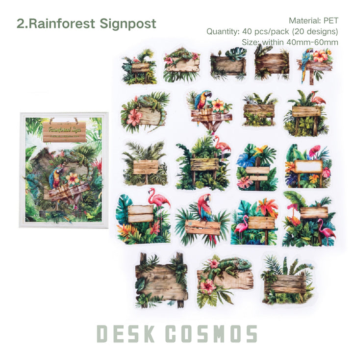Vintage Signpost Decorative Stickers Scenery Design For DIY Journal