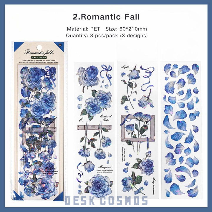 Rose Memory Series PET sticker for personalized decoration