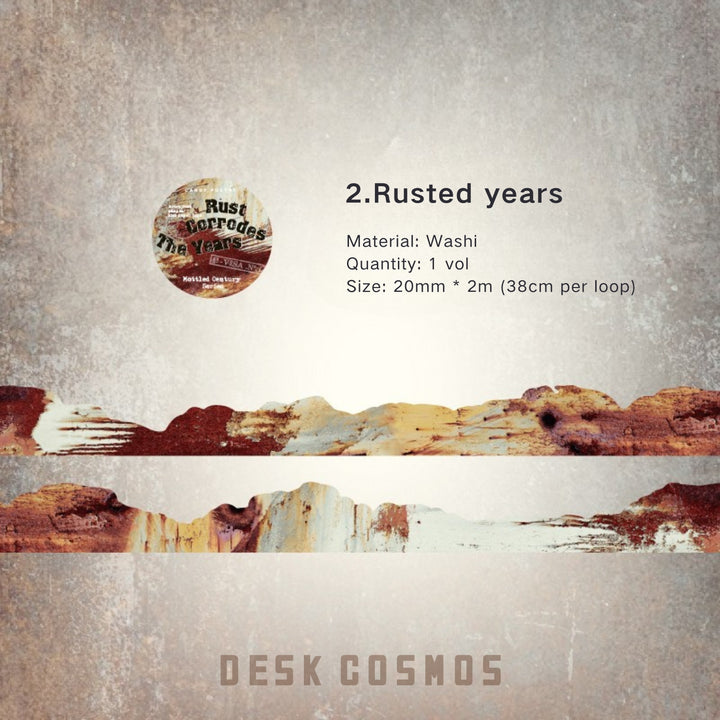 Mottled Century Rusted Years Vintage Steampunk Stickers
