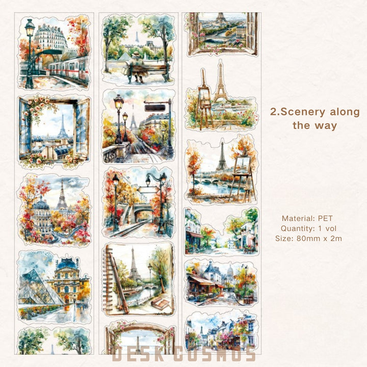 Corner Of The World scenery theme tape for journal collaging