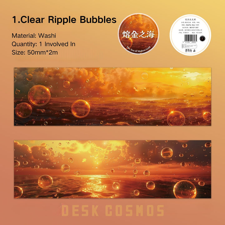 Fantasy Sea Waves PET Tape - Desk Cosmos