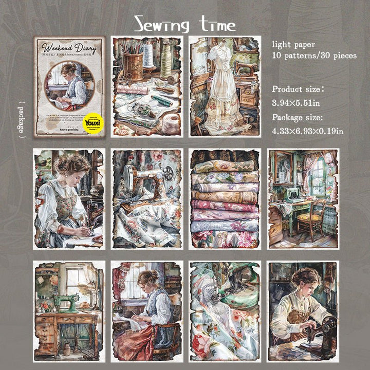 Weekend Diary Daily Theme Paper for Journaling