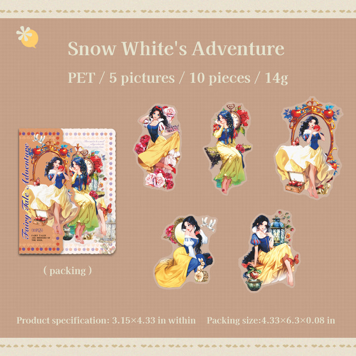 Fairy Tale Adventure PET Stickers Colorful Characters Suitable For Handmade Craft