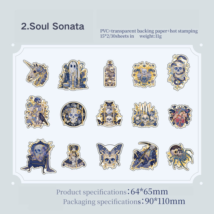 Undead Overture Series Soul Sonata Gothic Fantasy PET Stickers