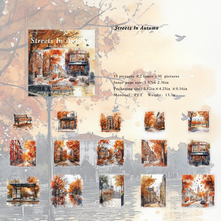 Autumn Life Journal Scrapbook Stickers - Desk Cosmos