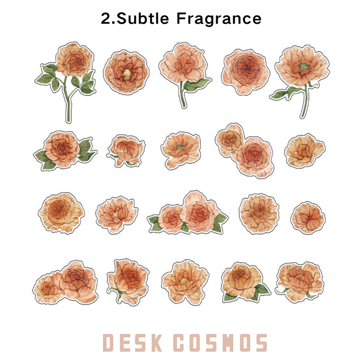 Garden Imagination Series Elegant Floral Stickers for Personalization