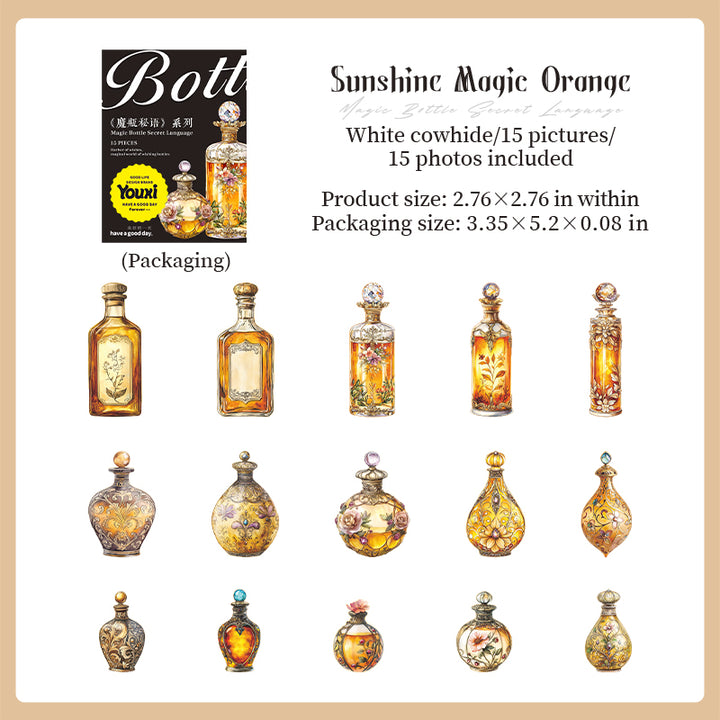 Magic Bottle Secret Language mysterious stationery stickers