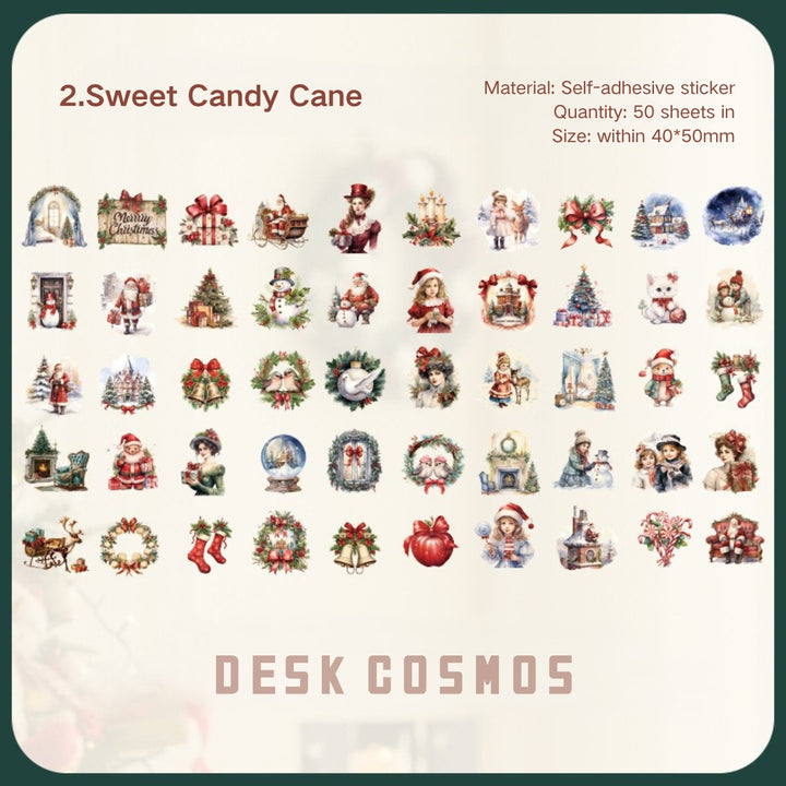 Christmas Starlight Holiday Scene PVC Stickers For Scrapbook
