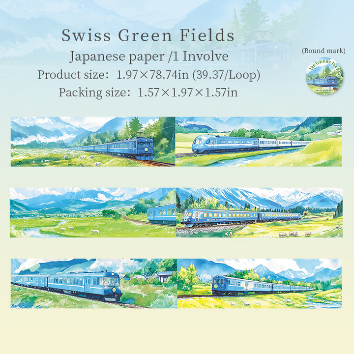 Travel Washi Tape The Train on the Road nature sticker
