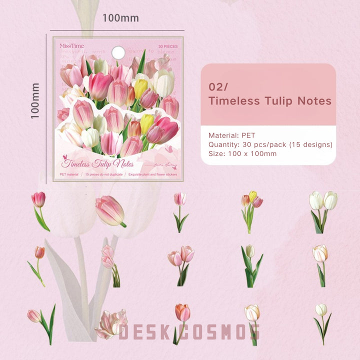 Plant PET Stickers Poetry Leaf Series romantic journal element