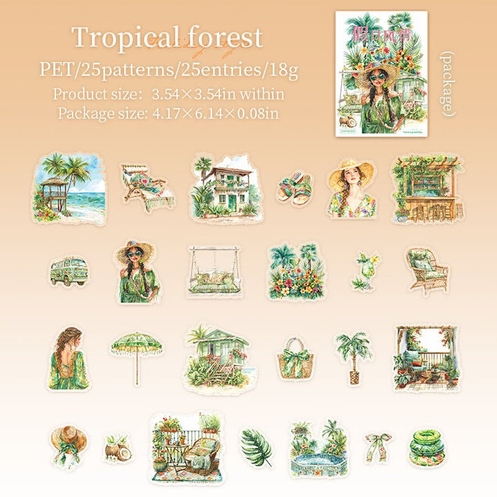 Holiday Style PET Stickers for Scrapbooking Theme