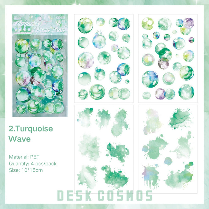 Glazed Sugar Heart Fantasy Bubble Decorative Stickers