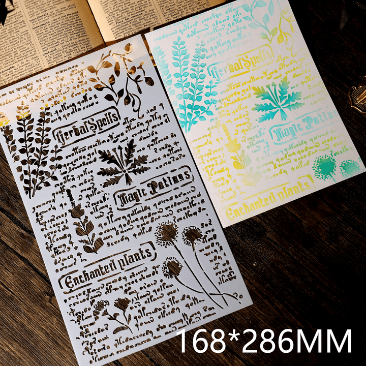 Planner Stencil Mask – Flowers, Numbers, Textures - Desk Cosmos