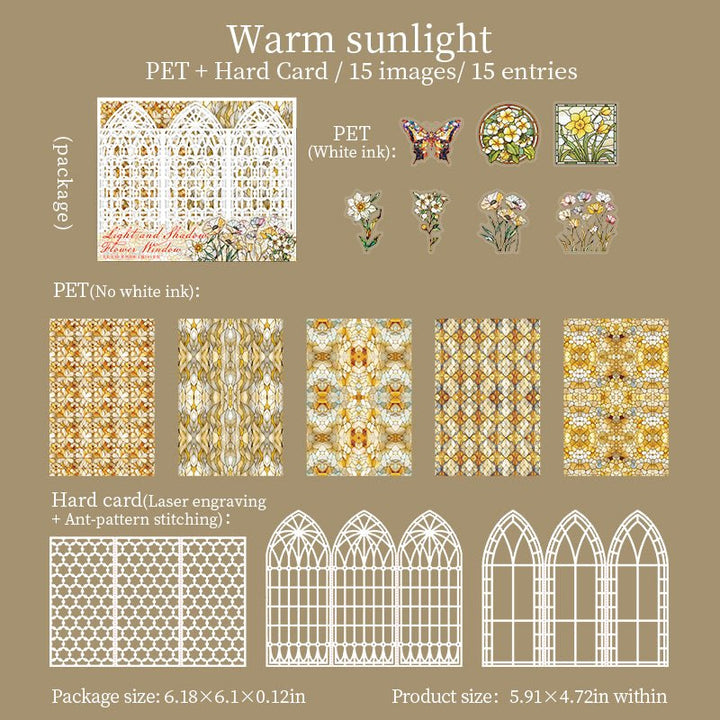 Light Shadow Flower Art Stickers - Desk Cosmos