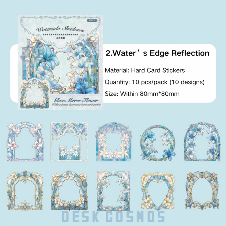 Travel Time Water's Edge Floral Window Border Stickers Retro Design
