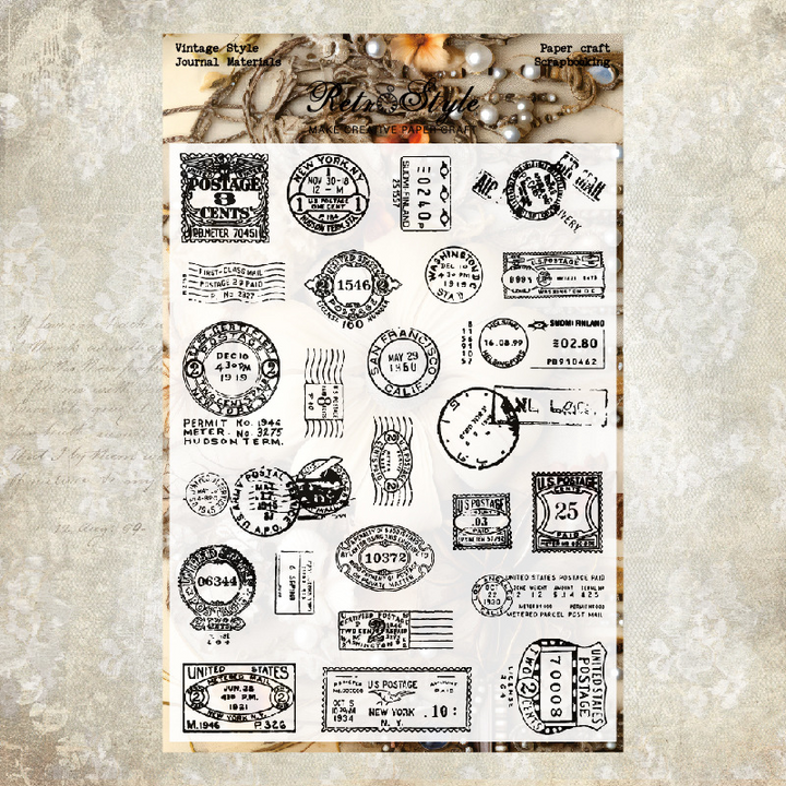 Vintage Life Journal Background Stamp