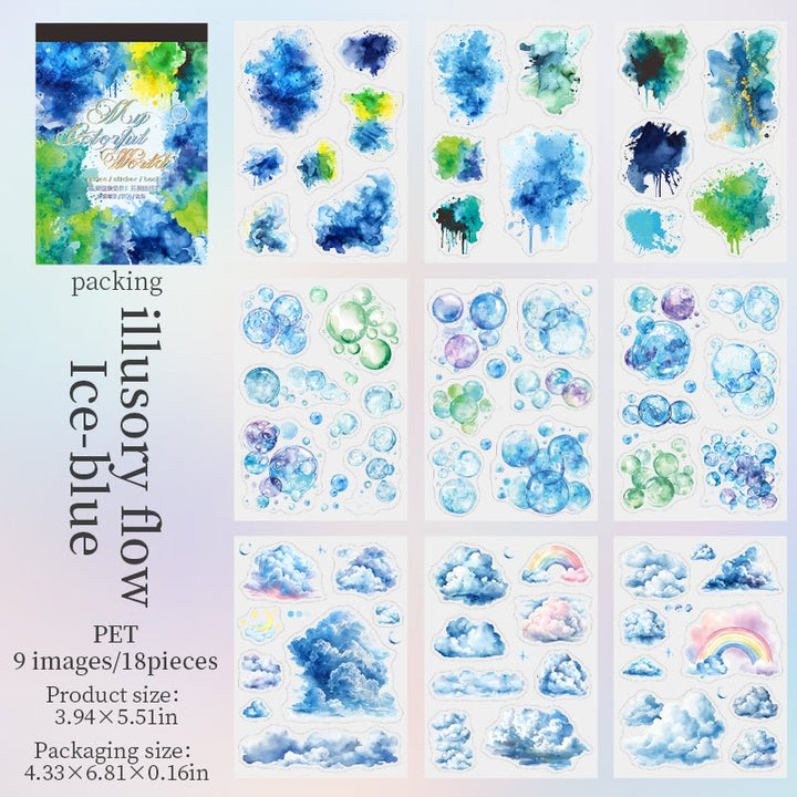 My Colorful World Color Palette PET Sticker