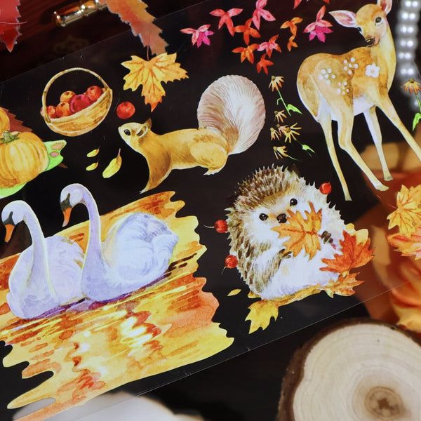 Animal Four Seasons Scenery PET Tape - Desk Cosmos