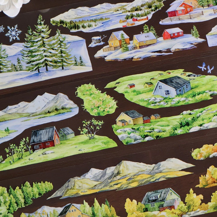Countryside Four Seasons Scenery PET Tape - Desk Cosmos