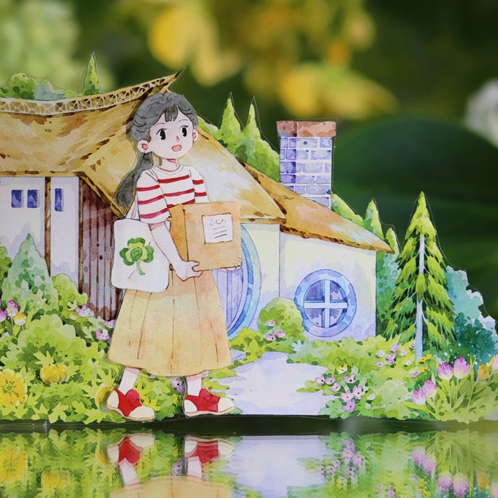 Lakeside Cabin Under Snow Mountain PET Tape - Desk Cosmos