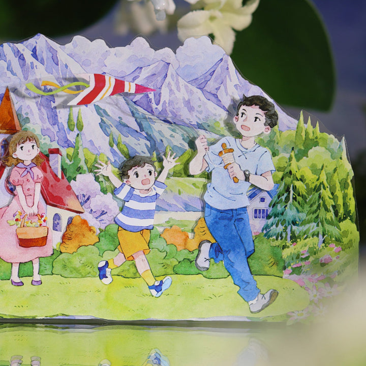 Lakeside Cabin Under Snow Mountain PET Tape - Desk Cosmos