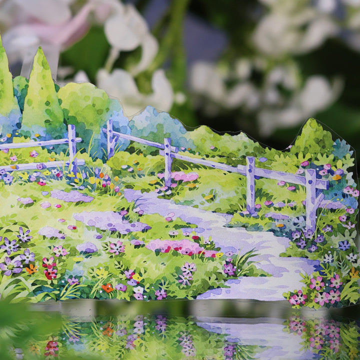 Lakeside Cabin Under Snow Mountain PET Tape - Desk Cosmos