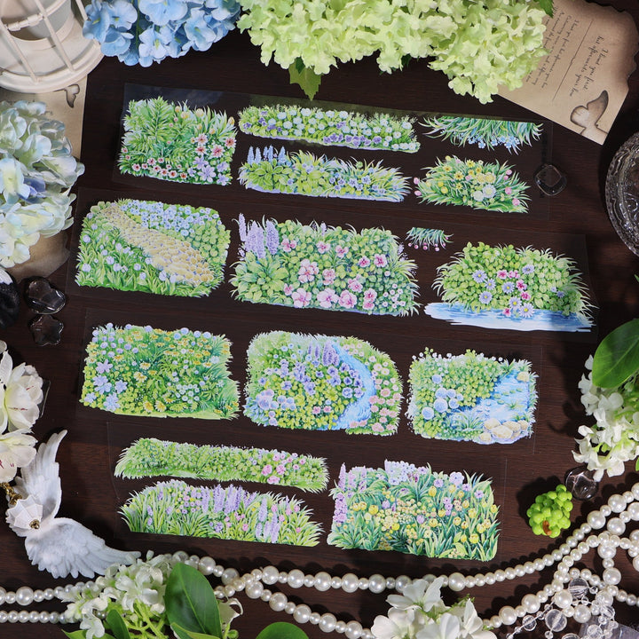 Floral Scenery Decorative PET Tape for Scrapbook - Desk Cosmos