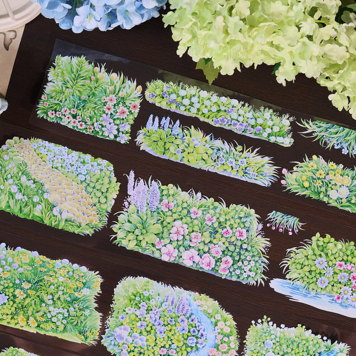 Floral Scenery Decorative PET Tape for Scrapbook - Desk Cosmos