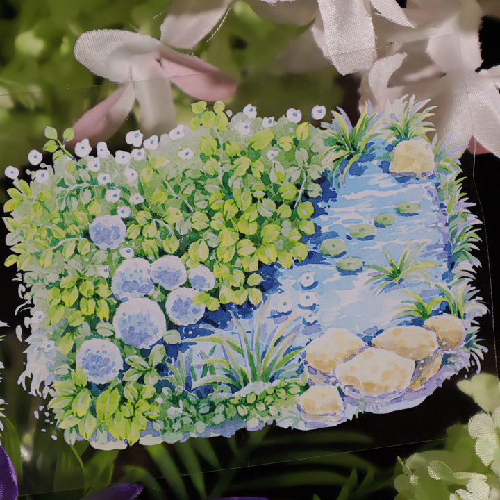 Floral Scenery Decorative PET Tape for Scrapbook - Desk Cosmos