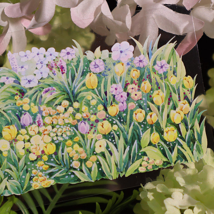 Floral Scenery Decorative PET Tape for Scrapbook - Desk Cosmos