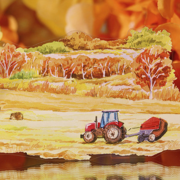 Golden Autumn Mountain Scenic PET Tape - Desk Cosmos