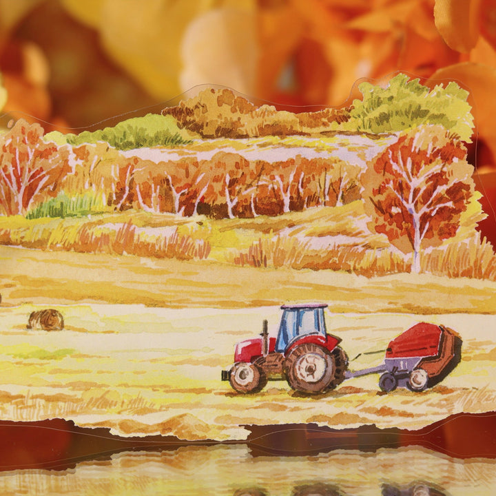 Golden Autumn Mountain Scenic PET Tape - Desk Cosmos