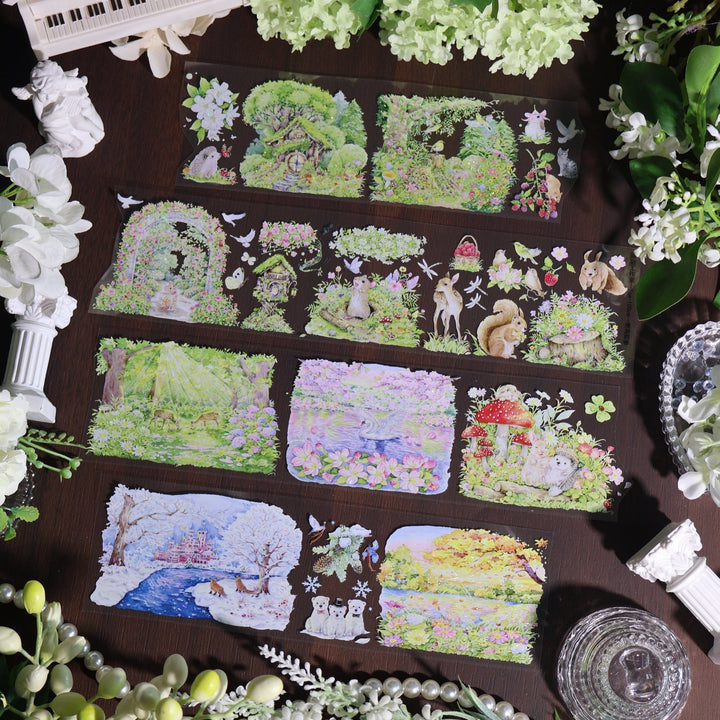 Four Seasons in Fairy Tale Forest PET Tape - Desk Cosmos