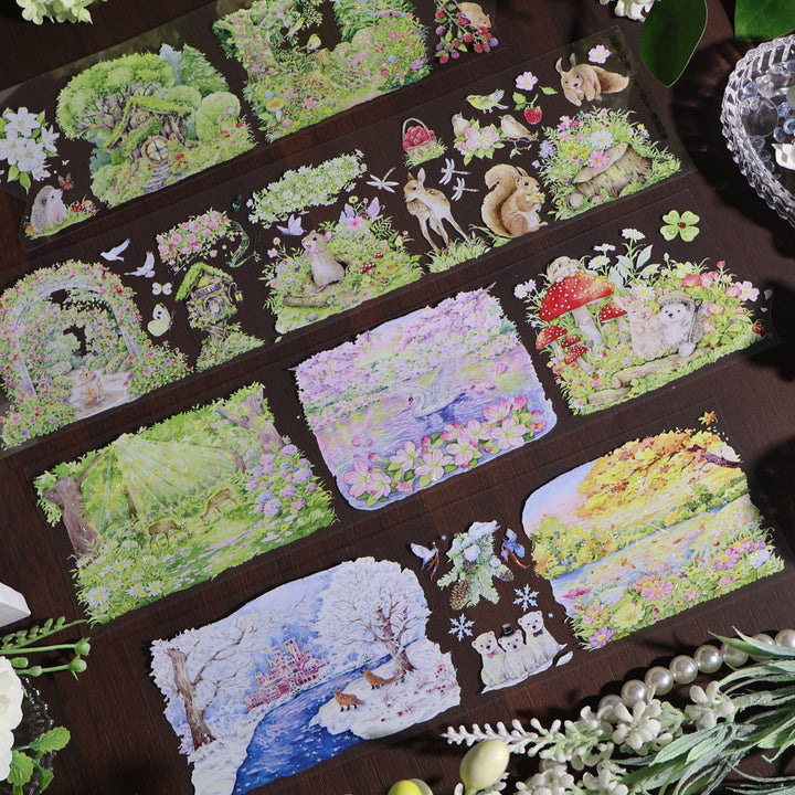 Four Seasons in Fairy Tale Forest PET Tape - Desk Cosmos