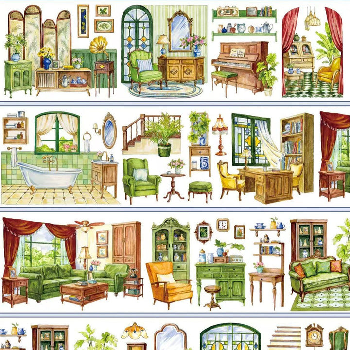 Southeast Asian Style Home PET Tape - Desk Cosmos