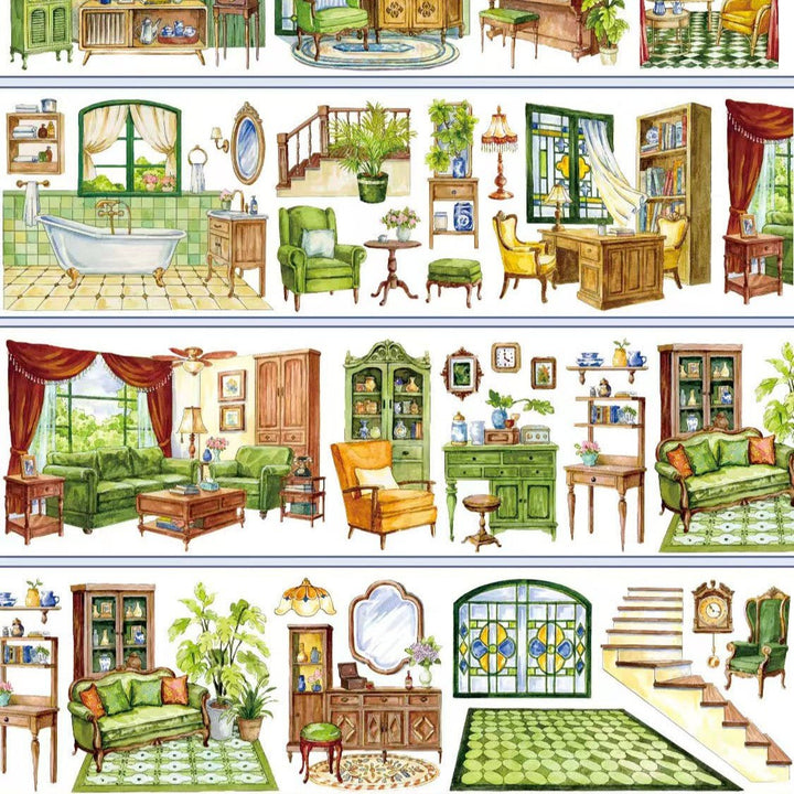 Southeast Asian Style Home PET Tape - Desk Cosmos