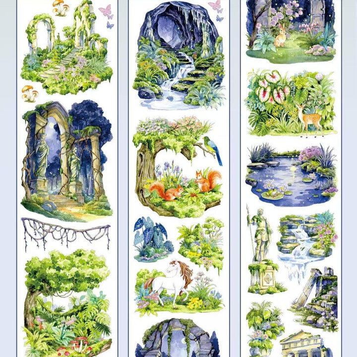 Emerald Forest Landscape PET Tape - Desk Cosmos