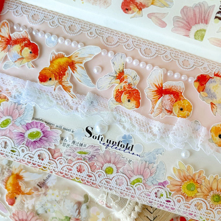 Fresh Look at Goldfish Daisy Decorative Die Cut Synthetic Tape