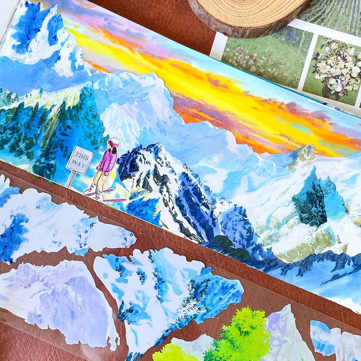 Snowland Poetic PET Scenery Tape - Desk Cosmos