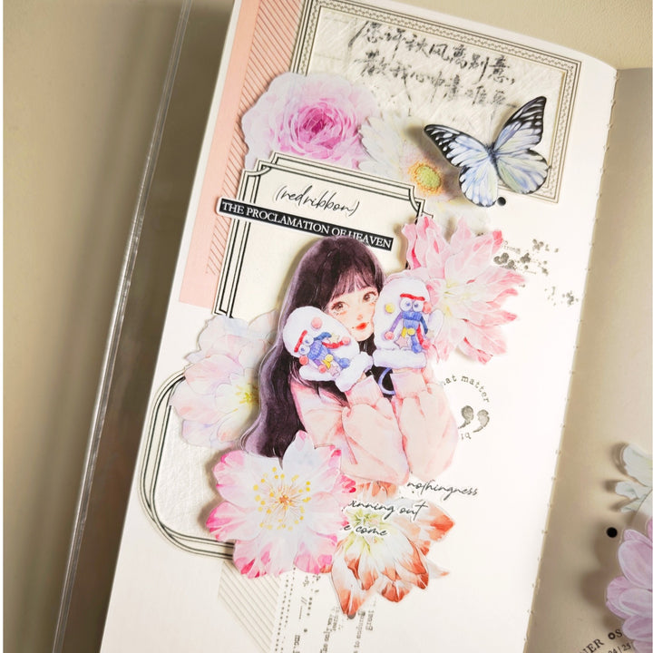 Soft Bloom Die - cut Journal Tape - Desk Cosmos