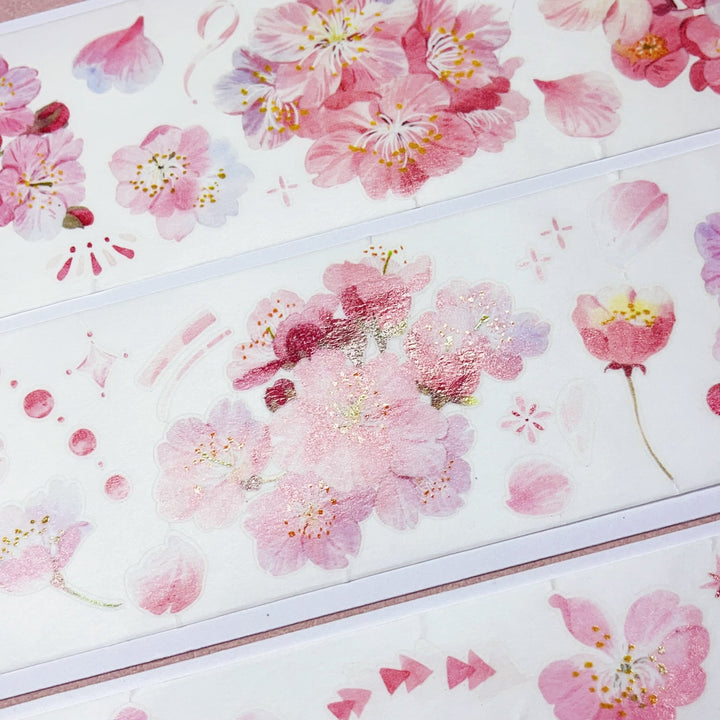 Sakura Love Romantic Flowers Die - cut Tape - Desk Cosmos